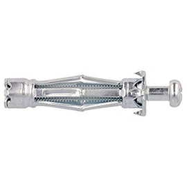 Molly M16106-XJ Metal Dowels Diameter 11 mm with 57 mm Screws, Supports up to 40 kg, Grey Set of 10