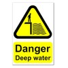 Danger Deep Water Warning Stickers Set of 2 – 200mm