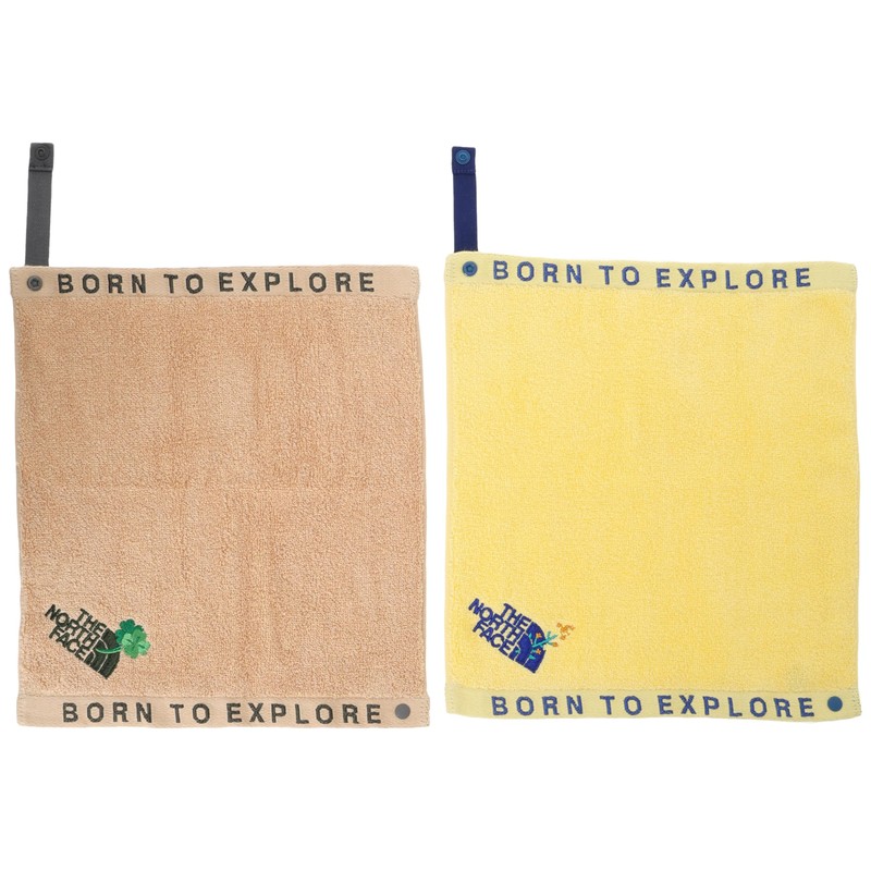 Nature Dye Hand Towel Set Clover C Flower, Clover C