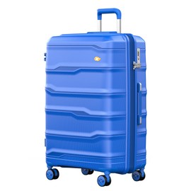 MGOB 28 Inch Luggage with Spinner Wheels, Large Hard Shell Suitcase, Lightweight PP Luggages with TSA Lock, Checked-Large Suitcases 28-Inch, Blue