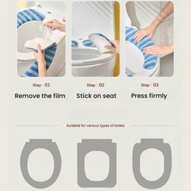 Azragon Toilet Seat Covers Set with Lid Lifter, Universal Fit for All Standard Toilets, Anti-Slip & Warm Design(Pink & Blue)