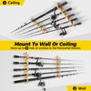 PLUSINNO WH5 Horizontal Fishing Rod/Pole Holders for Garage, Wall or