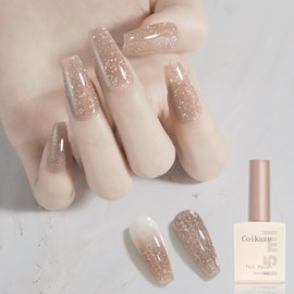 Coikaze Sand Color Gel, Single Item, Gel Nail Color, Sandy Gel, Egg Nail, Sand Nail, Gel Color, Quail Egg Gel, Sheer Color, Transparency, Nail Color, Sand Gel, Self Nail, Peach, Light Beige, Nail Art
