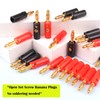 LWCUSNJ 4mm Audio Speaker Cable Connector,24 Pcs Banana Plug Wire
