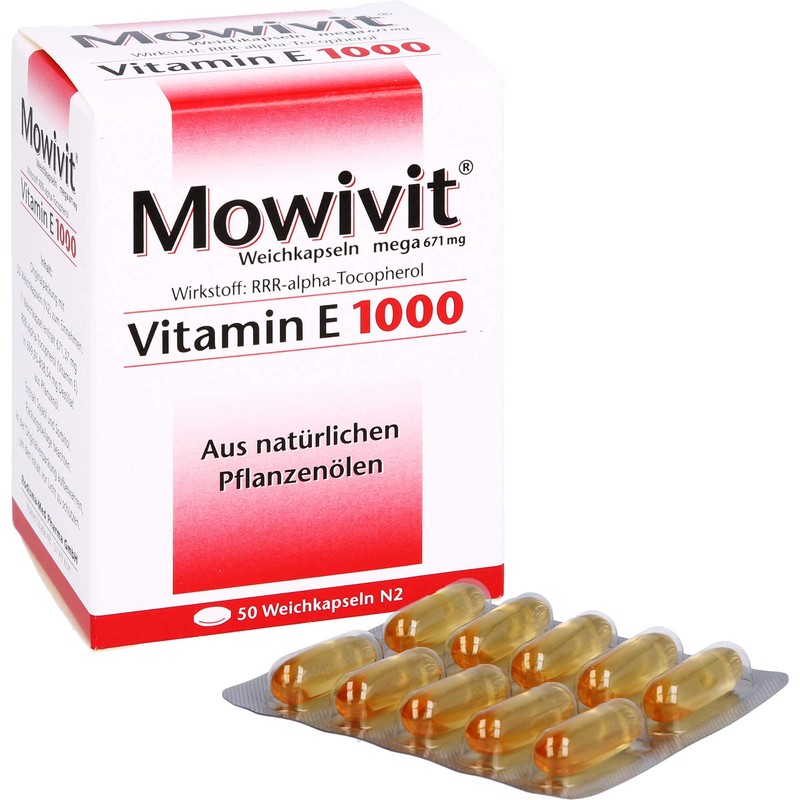 MOWIVIT Vitamin E 1000 Capses Pack of 50