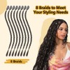 XFSRG 8 Pieces Hairpiece with Elastic Band, Women's Large Braid