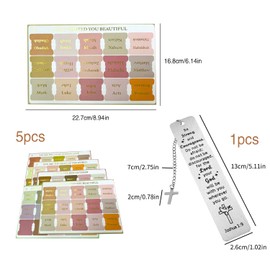 76PCS Bible Tabs,Gold Stamped Letter Label with Christian Metal Stainless Steel Bookmark,Bible tabs Index Stickers Bible Divider tabs, for Old and New Testament Studying