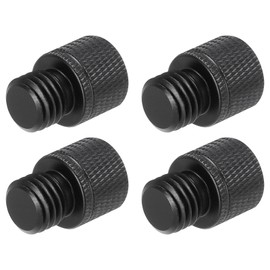 QUARKZMAN 4 Piece Microphone Stand Adapter M6 Female to 3/8 Male Thread Screw Adapter Aluminum Alloy for Microphone Tripod Mount (Black)