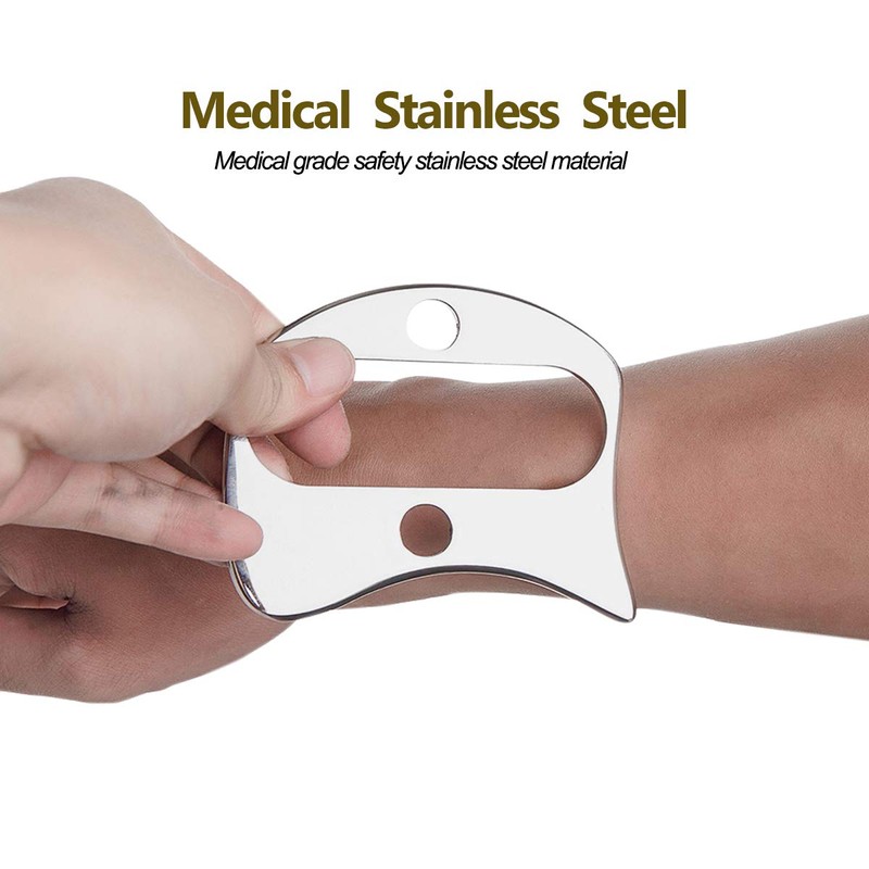 Guasha Massage Tools,Medical Grade Stainless Steel Scraping Tool for Soft