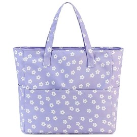 Waterproof Beach Tote Pool Bags for Women Ladies Extra Large Gym Tote Carry On Bag With Wet Compartment for Weekender Travel