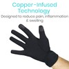 Vive Guantes de artritis de dedo completo de cobre (negro,