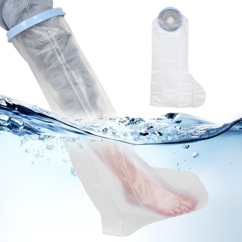 Leg Cast Cover Watertight Foot Wound Protector Reusable Kid Leg