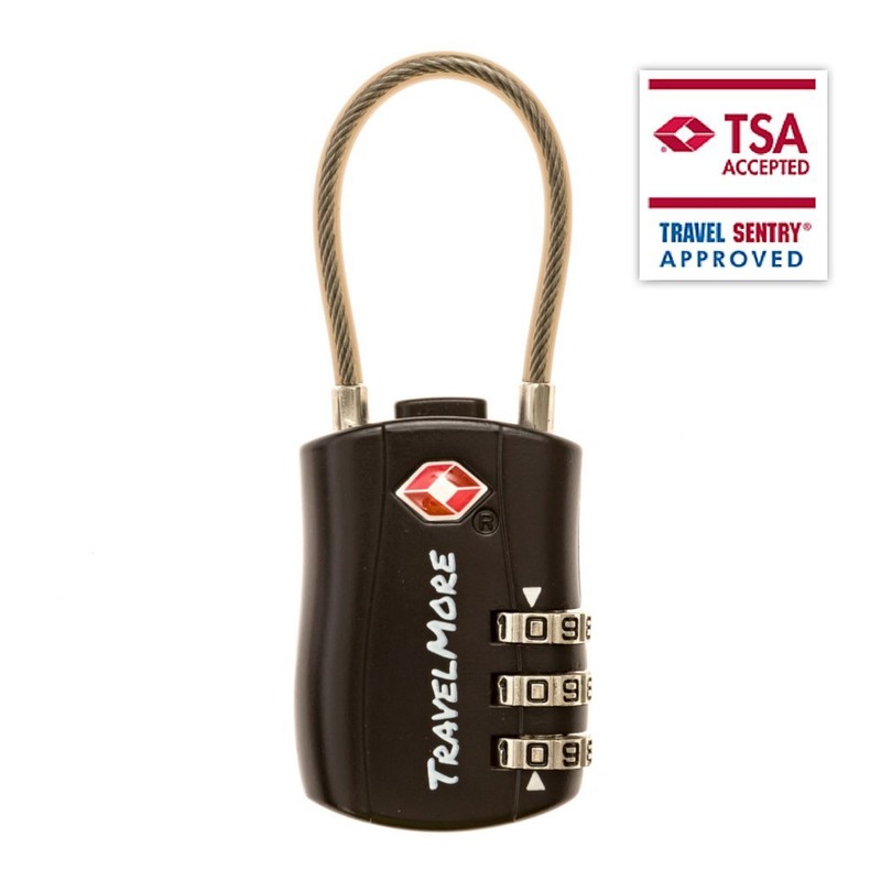 4 Pack TSA Approved Travel Combination Cable Luggage Locks for