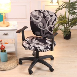 XNN Computer Office Chair Cover - Protective & Stretchable Universal Chair Covers Stretch Rotating Chair Slipcover (N)