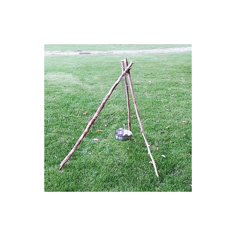 Yuzita Camping Tripod Board: Turns Branches Into Campfire Tripod, Stainless