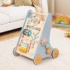 HONEY JOY Baby Push Walker, Wooden Infant Walker Activity Center