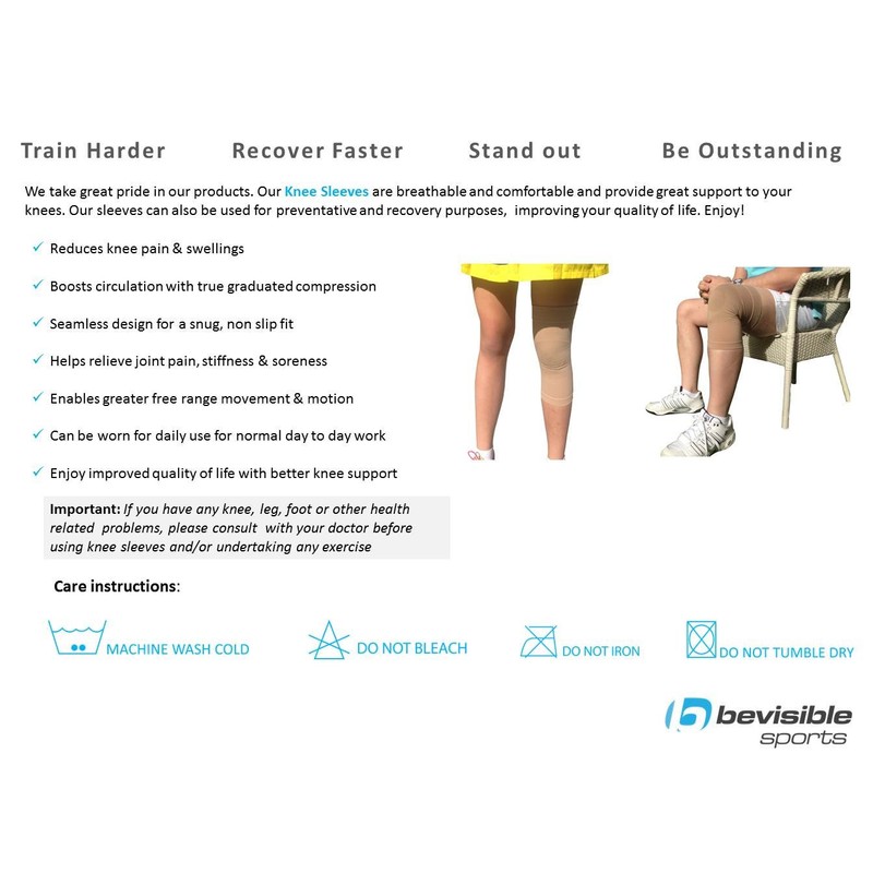 Bevisible Sports - Knee Compression Sleeve For Men Women &