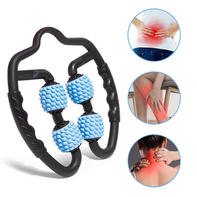 3D Muscle Massage Roller with Handle Trigger Point Massager Legs,