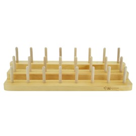 Kingfisher Fly Tying Thread Spool Stand, 24 Spools Capacity, Natural Beech Wood, 3 Layers, 1.57 inch (4cm) Tall Dowels.