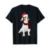 Cute Jack Russell Shirt Santa Hat Scarf Funny Christmas Gift