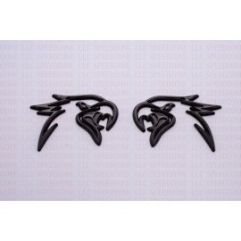 SPEED ZONE Gloss Black HELLHAWK Fits Jeep TrackHawk Grand Cherokee Emblem Badge