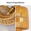 MODIVO Boho Rattan Pendant Light for Kitchen Island & Dining