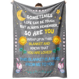 KAAYEE Get Well Gifts for Women Men After Surgery Gifts for Women Men Get Well Soon Gift for Women Friends Coworkers Inspirational Sympathy Gifts for Her Him Throw Blanket 50"*60" Grey
