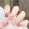 Domiya Nail Tip, 3D Nails, 24 Pieces, Very Short Popular,