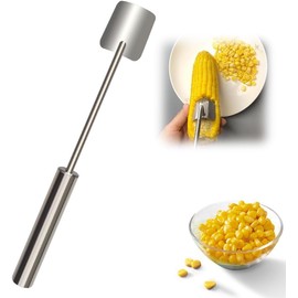 Corn Peeler for Corn on The Cob, 2024 New Fast and Safe Corn Cob Stripper Tool Easy Clean Corn Cob Peeler Stainless Steel Splitter Kitchen Gargets with Ergonomic Handle (Corn Peeler, 1PC)