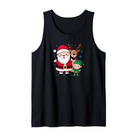 Santa Claus Reindeer Elf Holiday Christmas Tank Top