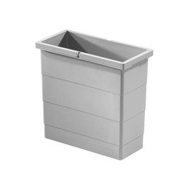 Hailo Waste Bin 12 | Inner Bucket 1102449 Light Grey | Space-Saving Tandem Bin | Ideal for Small Kitchens | Plastic | Built-in Waste Bin with Reinforced Edge | 2 Carry Handles | Installation Height