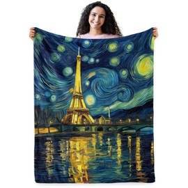 Starry Night Blanket Gifts for Teen Girls Boys, The Starry Night Home Decor, Soft Cozy Throw Blanket for Couch Bed Sofa 60" X 50"