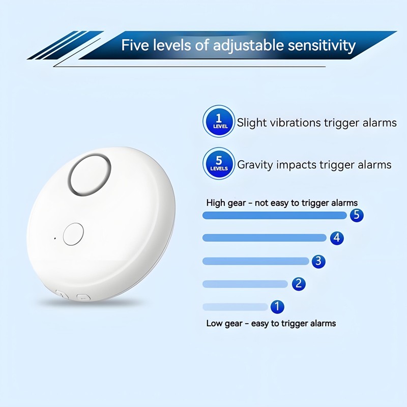 Lancoon 4 Pack Vibration Alarm 5 Sensitivity Levels 130dB Siren