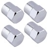 4 x Chrome Hex Dust Caps | Fit Onto Any