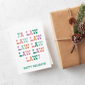 Ritzy Rose 24 Funny Lawyer Holiday Cards with Envelopes - Fa Law Law Law