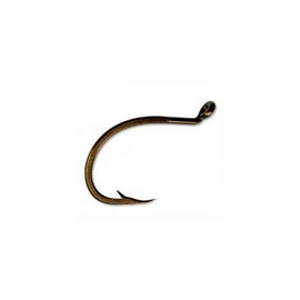 Mustad Classic Extra Strong Reversed Point Forged Turned Up Eye Steelhead Octopus/Beak Hook with Extra Short Shank (Pack of 10), Bronze, 2