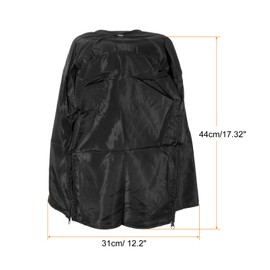 PATIKIL 12" Lx12 Wx17 H Bird Cage Cover, Nylon Rain-Proof Lightproof Shade Good Night Birdcage Cover with Zipper for 12 Inch Cage Parrot Pigeon, Black