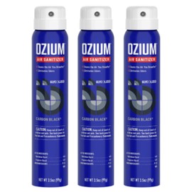 Ozium® 3.5 Oz. Air Sanitizer & Odor Eliminator for Homes, Cars, Offices and More, Carbon Black Scent - 3 Pack