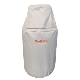 BroilPro Accessories Propane Tank Cover Fits 30-Pound Steel Propane Cylinder Cover for RV Trailer, Beige