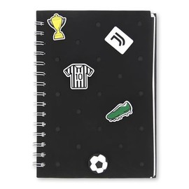 Juventus - Notebook con Patch, Quaderno a Quadretti, Prodotto Ufficiale