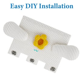 Geekria Kopfbandabdeckung aus Strickstoff, kompatibel mit Bose QC45, QC35 II, Sony 1000XM4, Beats Solo4, Studio3, JBL Tune 720BT Kopfhörer, einfache Selbstmontage, Weiß