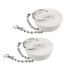 sourcing map 2Pcs Rubber Drain Stopper with Chain and Hanging