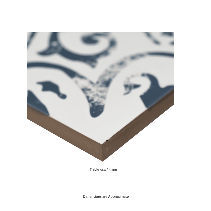 MSI Indigo Encaustic 8 in. x 8 in. Glazed Porcelain