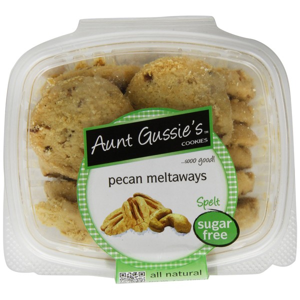 Aunt Gussie's Sugar Free Pecan Meltaways with Spelt, Packaging May Vary, 7 Ounce (Pack of 4)
