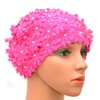 Medifier Swim cap Multi-layer Floral Petals Retro Style Bathing Caps