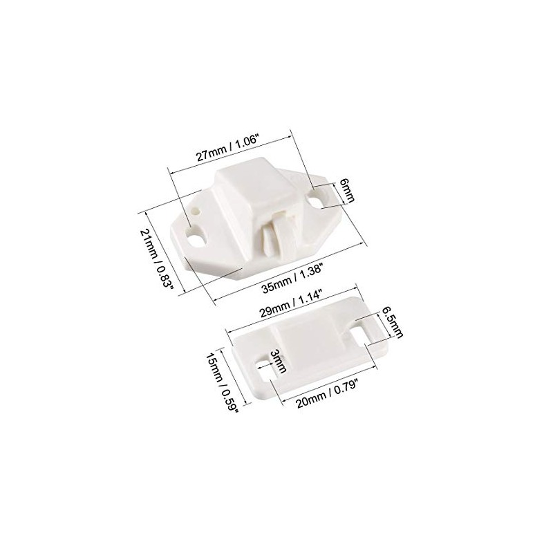 uxcell Furniture Cabinet Closet Door Roller Catch with ABS Roller