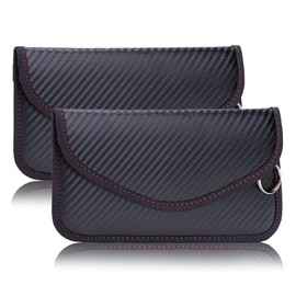 SSKHE Faraday Bag for Key Fob, 2 PCS Faraday Pouch for Car Keys Car Key Signal Blocker Pouch RFID Key Pouch Blocks RFID,WiFi,GSM,LTE,NFC,RF