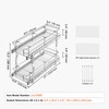 Happybuy 8.5"W x 21"D Pull Out Cabinet Organizer, Heavy Duty