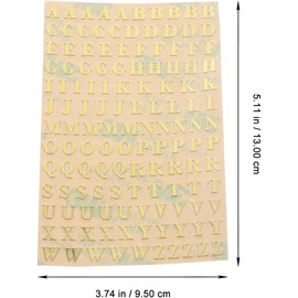 Genérico Pegatinas Adhesivas de Letras y Números Metálicas 4.5 Mm, 12 Piezas Mixtas para Manualidades Diy, Decoración de Álbumes y Scrapbooking, Kit de Pegatinas para Varios estilos