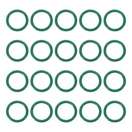 PATIKIL Fluorine Rubber O-Ring 13mm OD 10mm ID 1.5mm Width, 20Pcs Metric FKM Sealing Gasket Replacement for Seal Plumbing and Faucet Hose Machinery Plumbing Valves, Green